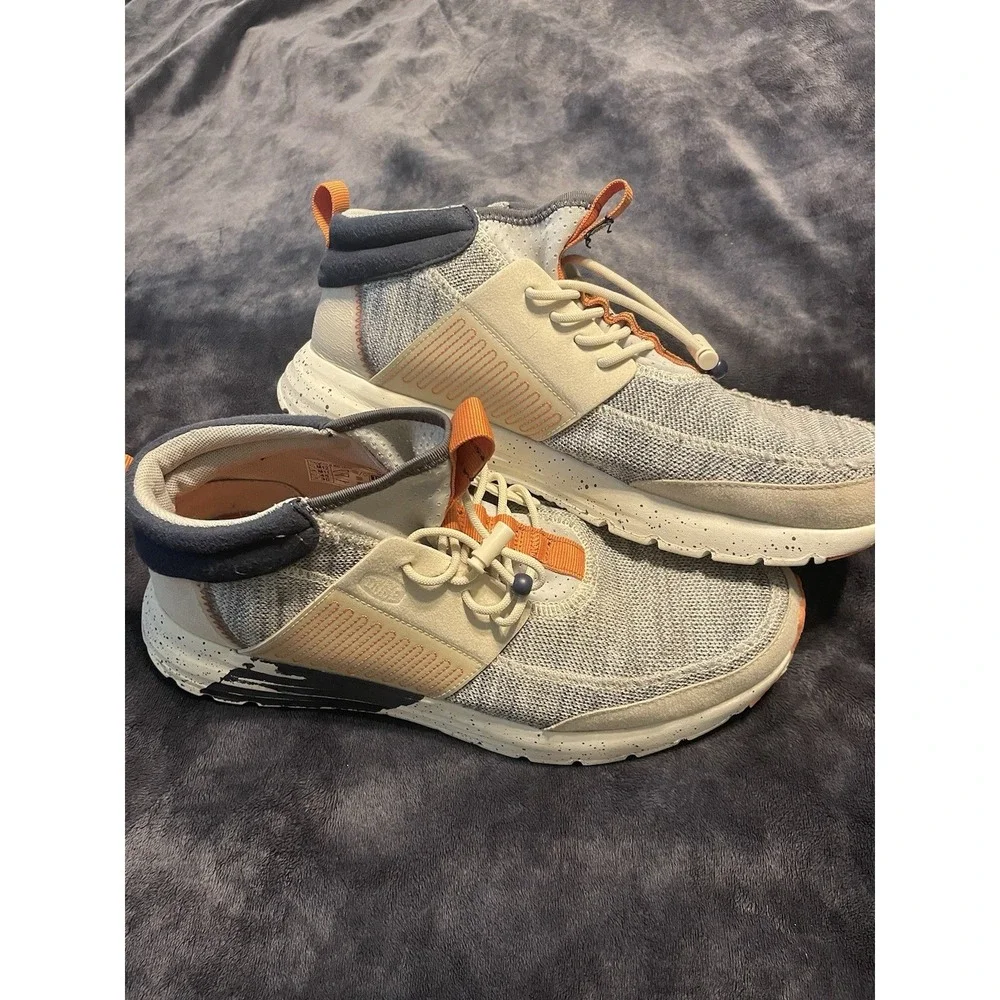 HEYDUDE Men's Sirocco M Mid Trail Tan/Blue Size 12